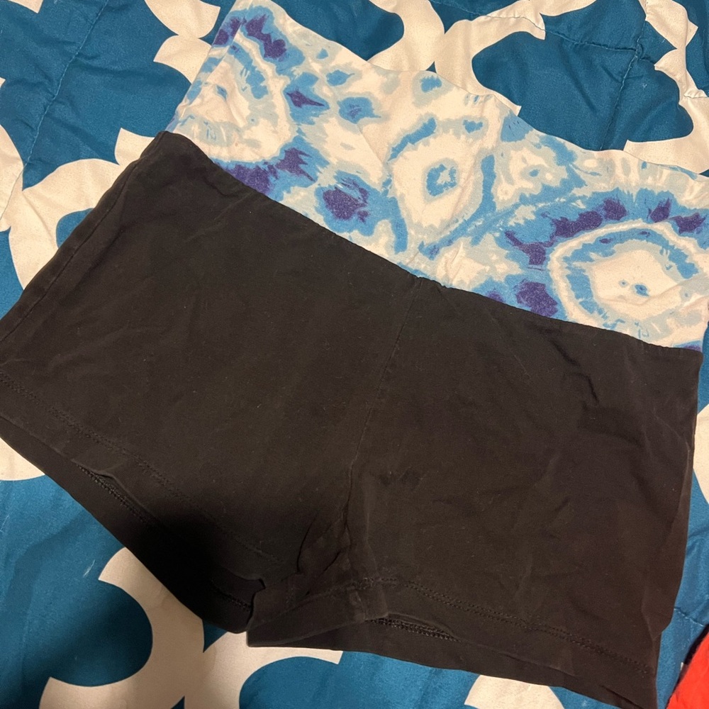 Black and Blue Patterned Shorts